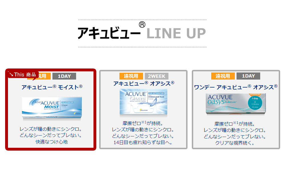 [遠視用/透明] アキュビュー モイスト シリコン ワンデー (1箱30枚)