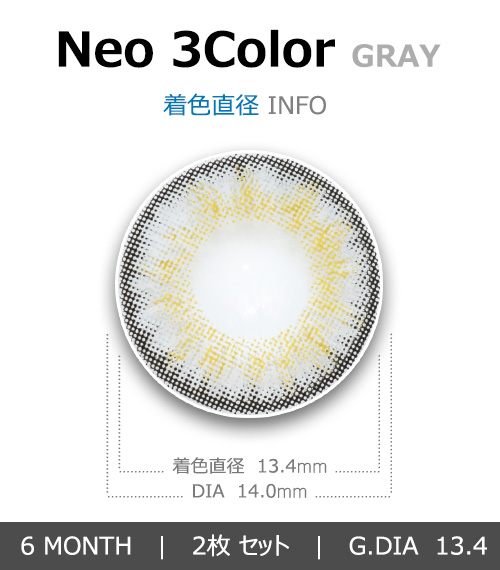 [グレー/GRAY] ネオ 3カラー4