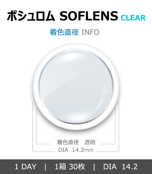 [1 Day/透明] ボシュロム ソフレンズ (1箱30枚)4