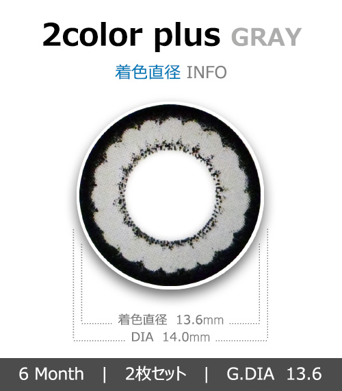 [グレー/GRAY] 2カラープラス4